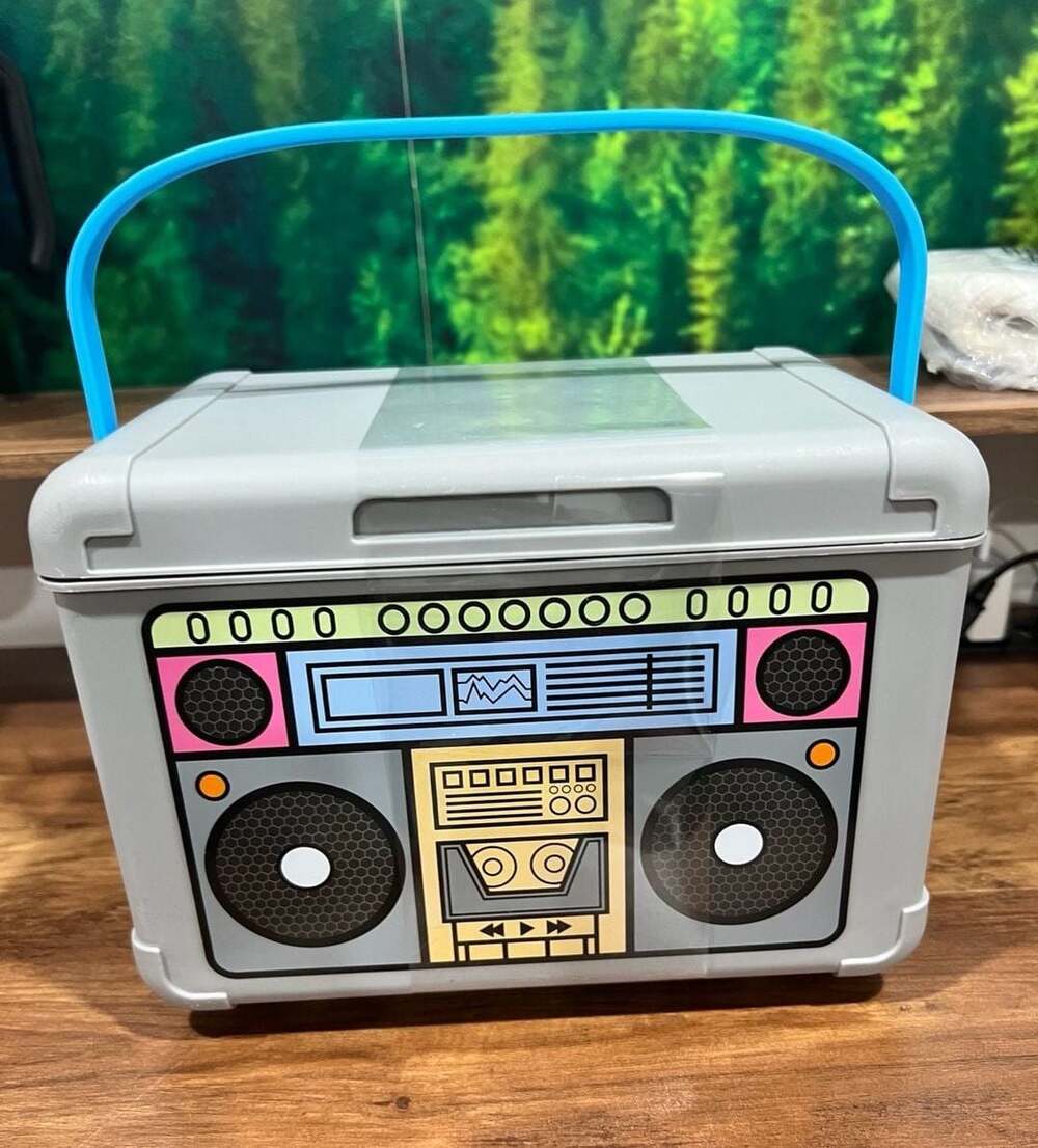 Horizon Group USA 80s Retro Boombox Plastic Drink Bucket / Mini Cooler
